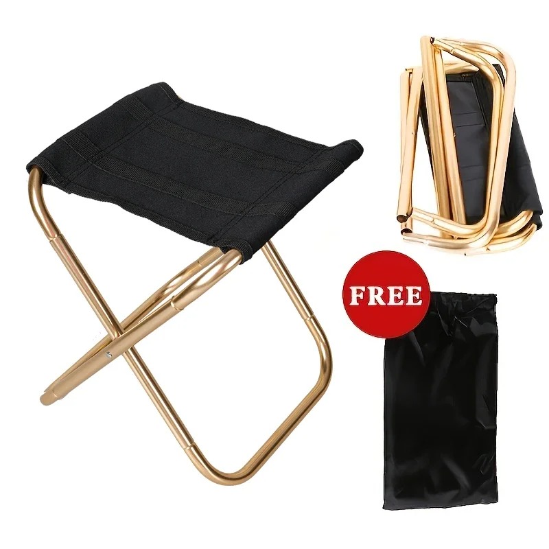 Outdoor Furniture Polywood - Outdoor Camping Chair Golden Aluminum Alloy