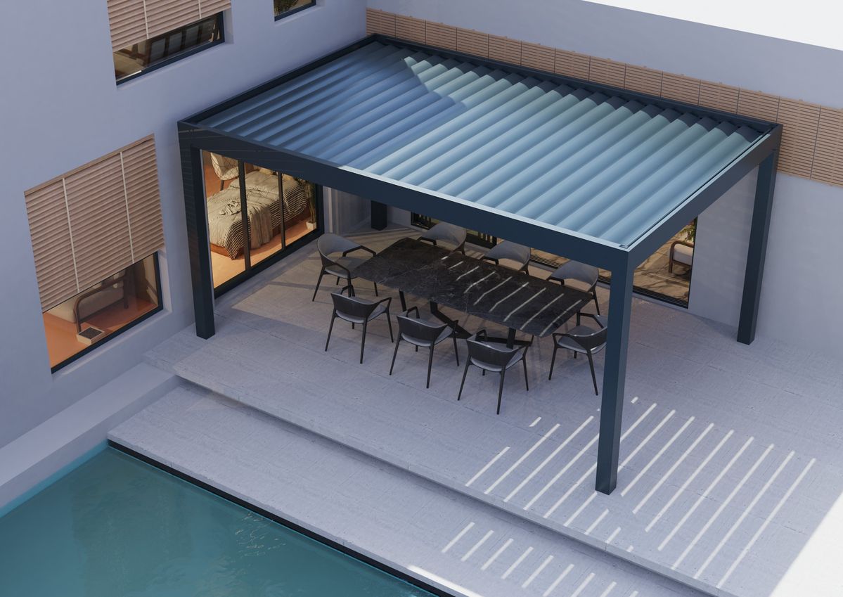 Outdoor Furniture Aluminium - Affordable Backyard Rectangular Aluminum Alloy Pavilion