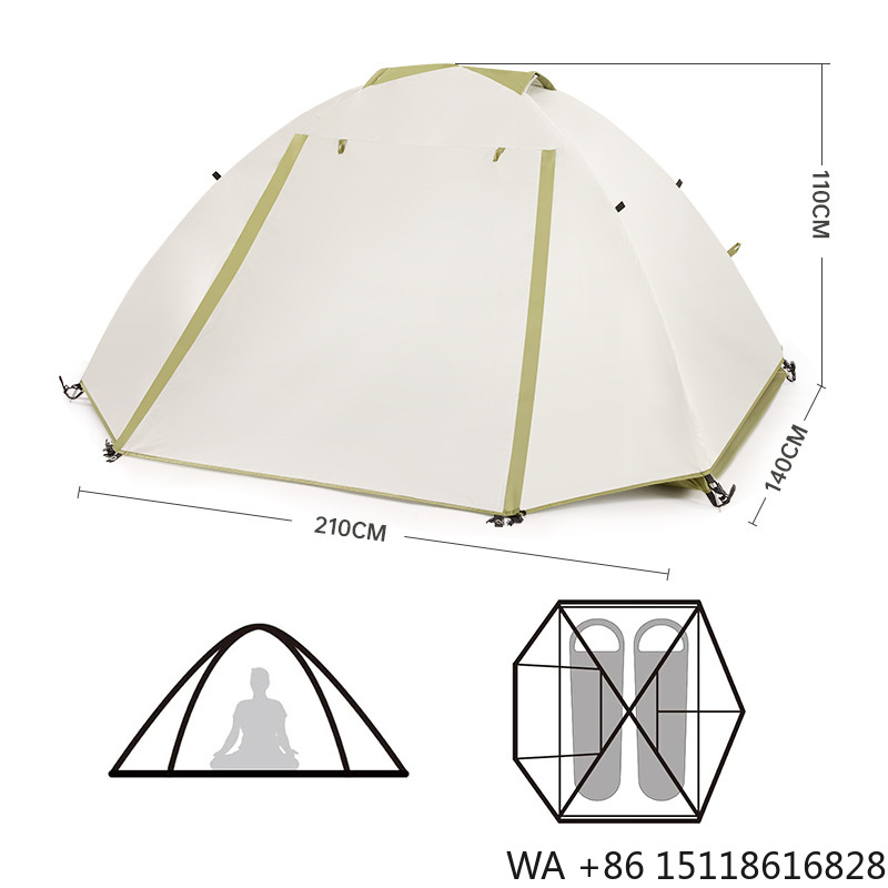 Outdoor Furniture Aluminium - Hiking Mountaineering Trekking Camping Tent Double-Layer