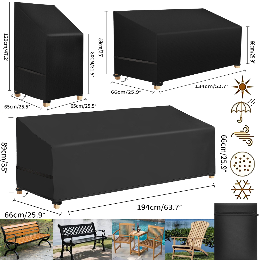 Outdoor Furniture Lounge - Waterproof Patio Chair Dust Covers Garden
