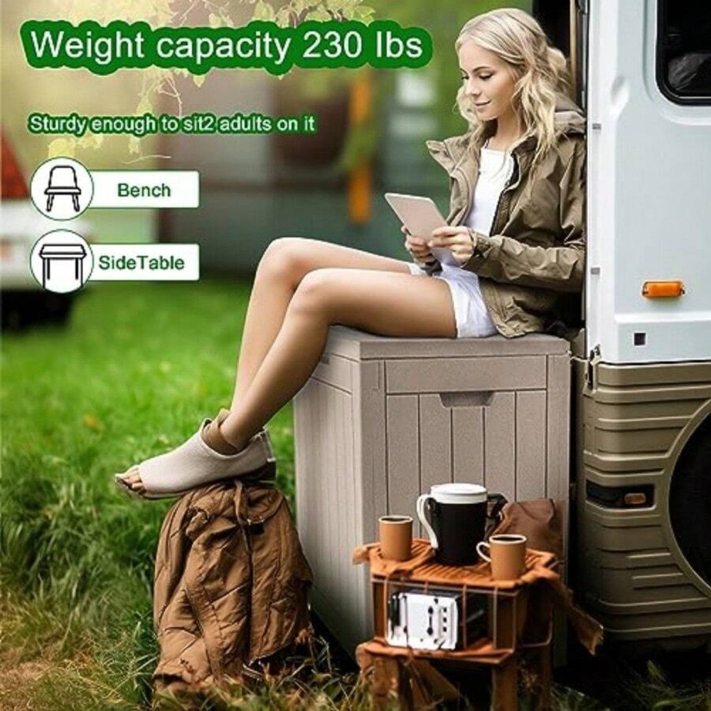 Lockable Resin Deck Box Outdoo - đánh giá và giá Outdoor Furniture Resin