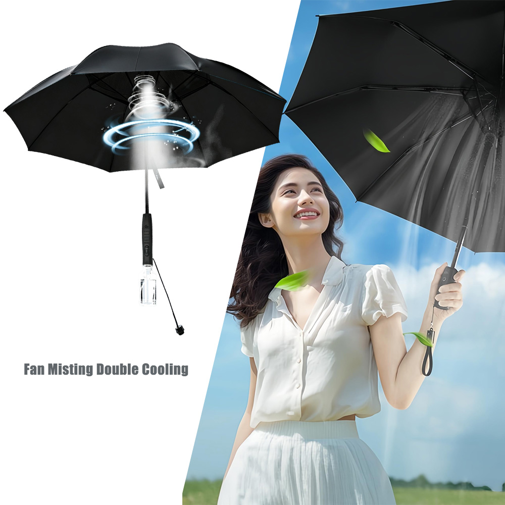USB Rechargeable Misting Cooli - đánh giá và giá Parasol Umbrella Large