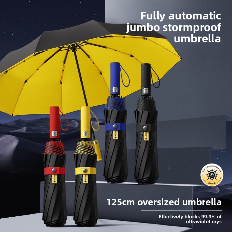 125CM Triple Fold Double Layer - đánh giá và giá Parasol Umbrella Large
