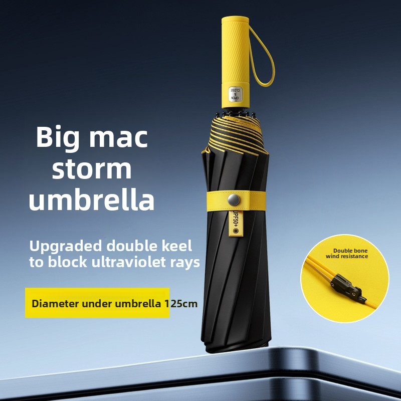 125CM Triple Fold Double Layer - đánh giá và giá Parasol Umbrella Large