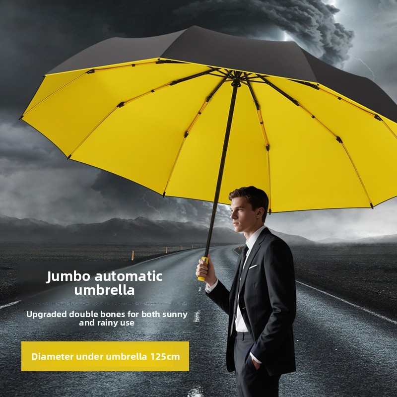 125CM Triple Fold Double Layer - đánh giá và giá Parasol Umbrella Large