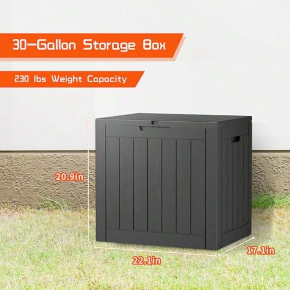 30 Gallon Deck Box Outdoor Sto - đánh giá và giá Outdoor Furniture Resin