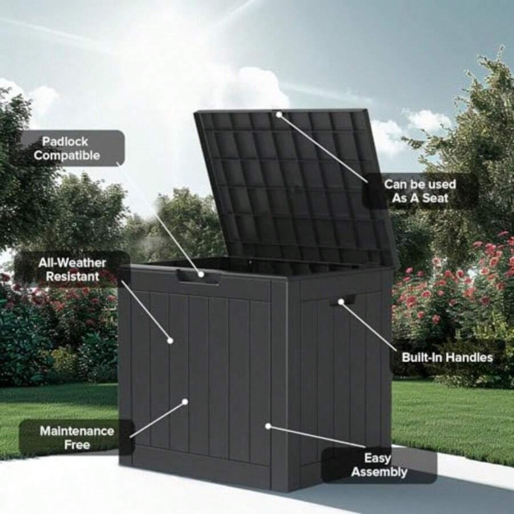 Outdoor Storage Box Resin Wate - đánh giá và giá Outdoor Furniture Resin