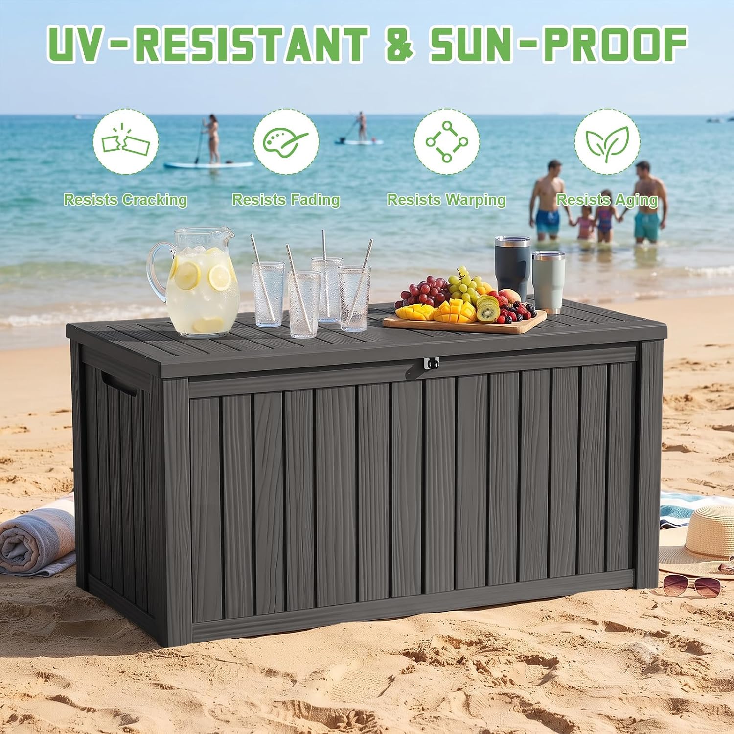 200 Gallon Lockable Resin Deck - đánh giá và giá Outdoor Furniture Resin