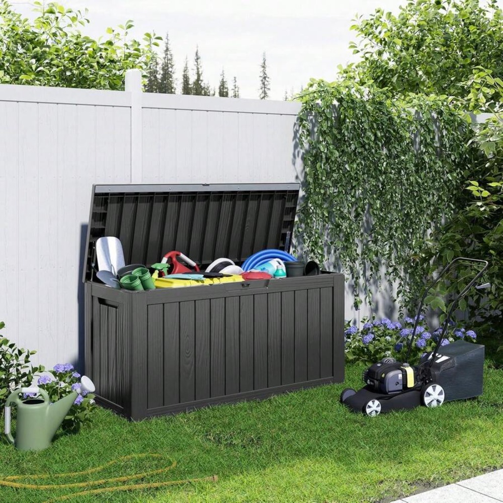 90 Gallon Lockable Resin Deck  - đánh giá và giá Outdoor Furniture Resin