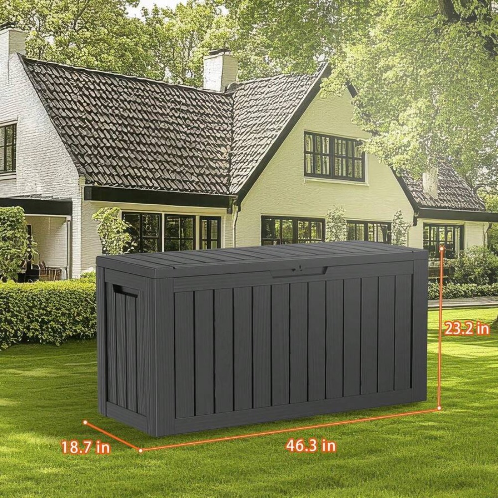 90 Gallon Lockable Resin Deck  - đánh giá và giá Outdoor Furniture Resin