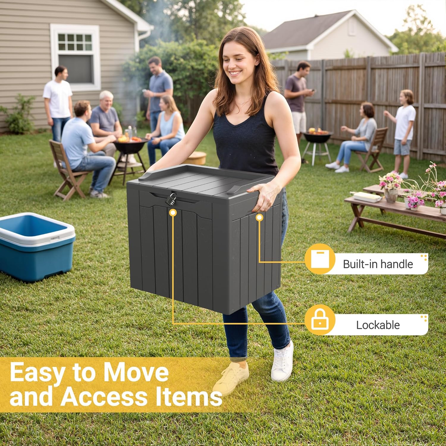 31 Gallon Outdoor Storage Box  - đánh giá và giá Outdoor Furniture For Pool