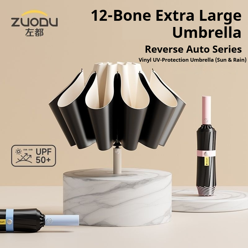 ZUODU Fully Automatic Reverse- - đánh giá và giá Parasol Umbrella Large