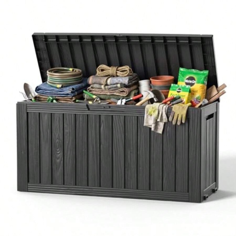 90 Gallon Outdoor Deck Box Wat - đánh giá và giá Outdoor Furniture Resin