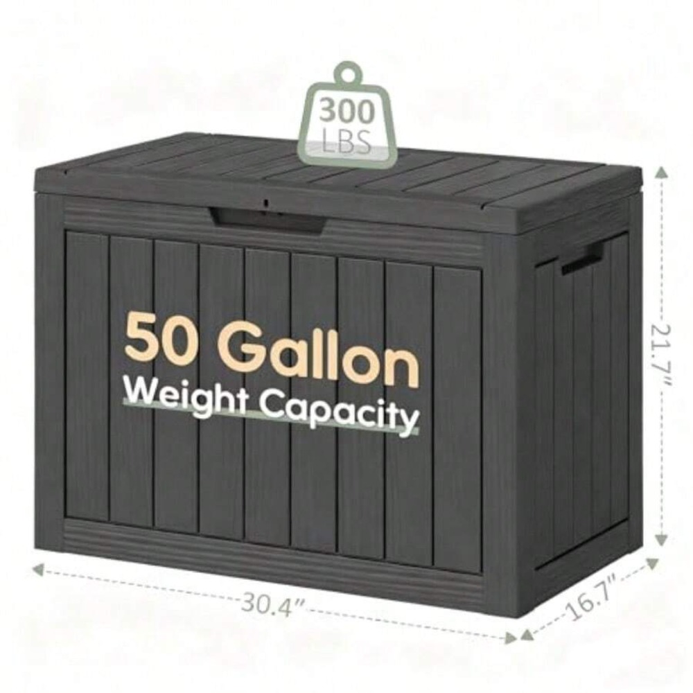 50 Gallon Outdoor Storage Box  - đánh giá và giá Outdoor Furniture Resin