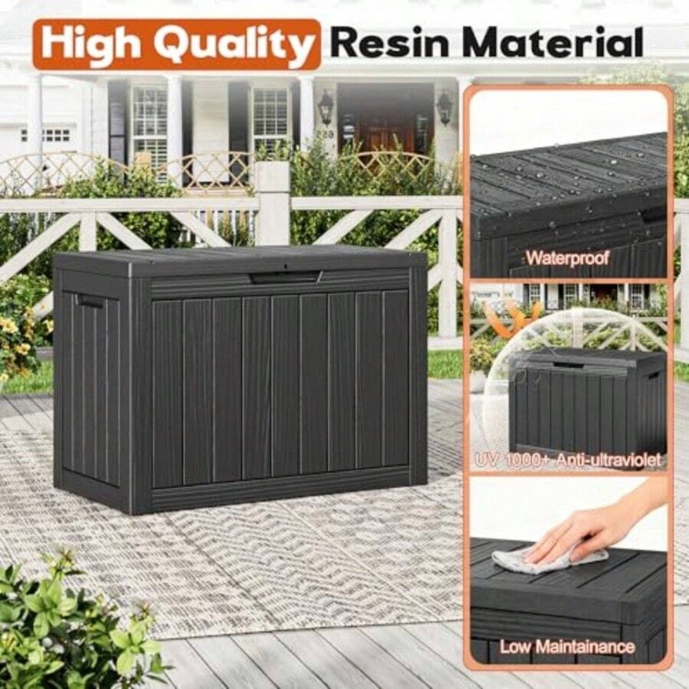 50 Gallon Outdoor Storage Box  - đánh giá và giá Outdoor Furniture Resin